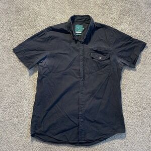 Arturo Calle Men's Size Large Blue Button Up Short Sleeve Shirt